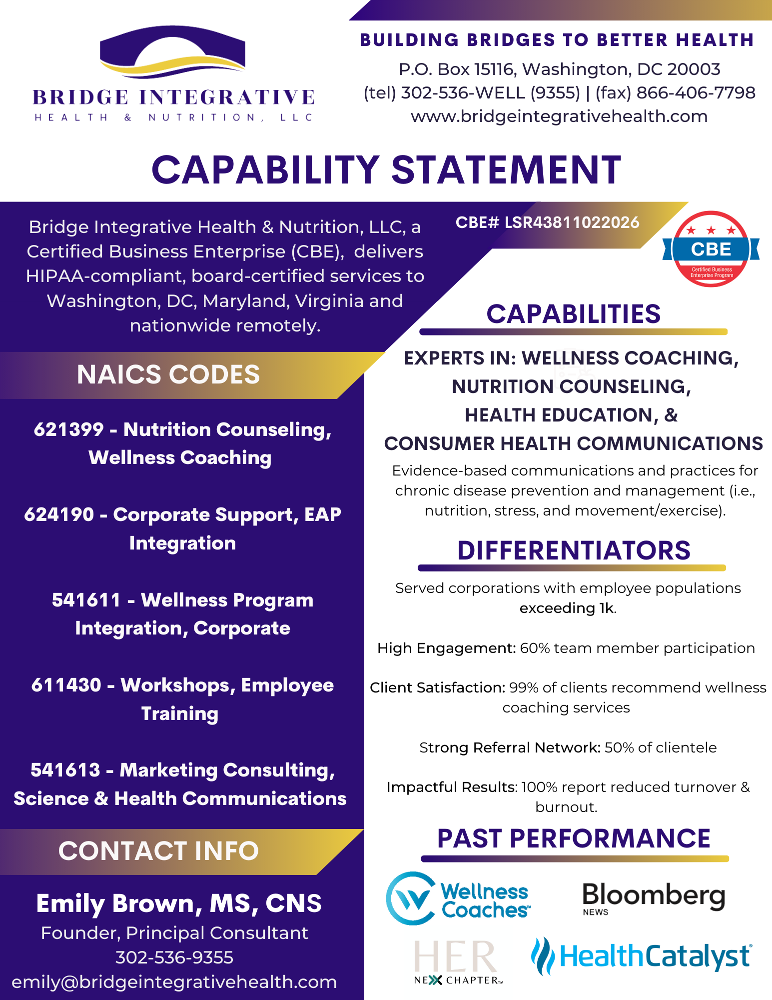 Capability Statement – Redefining Wellness for High-Performers and ...